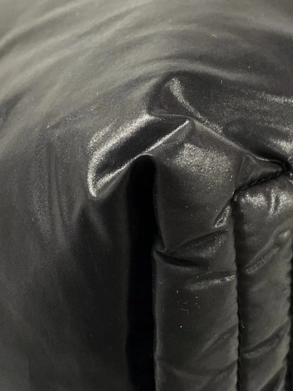 CHANEL Coco Cocoon PM Black Nylon Leather Tote Bag